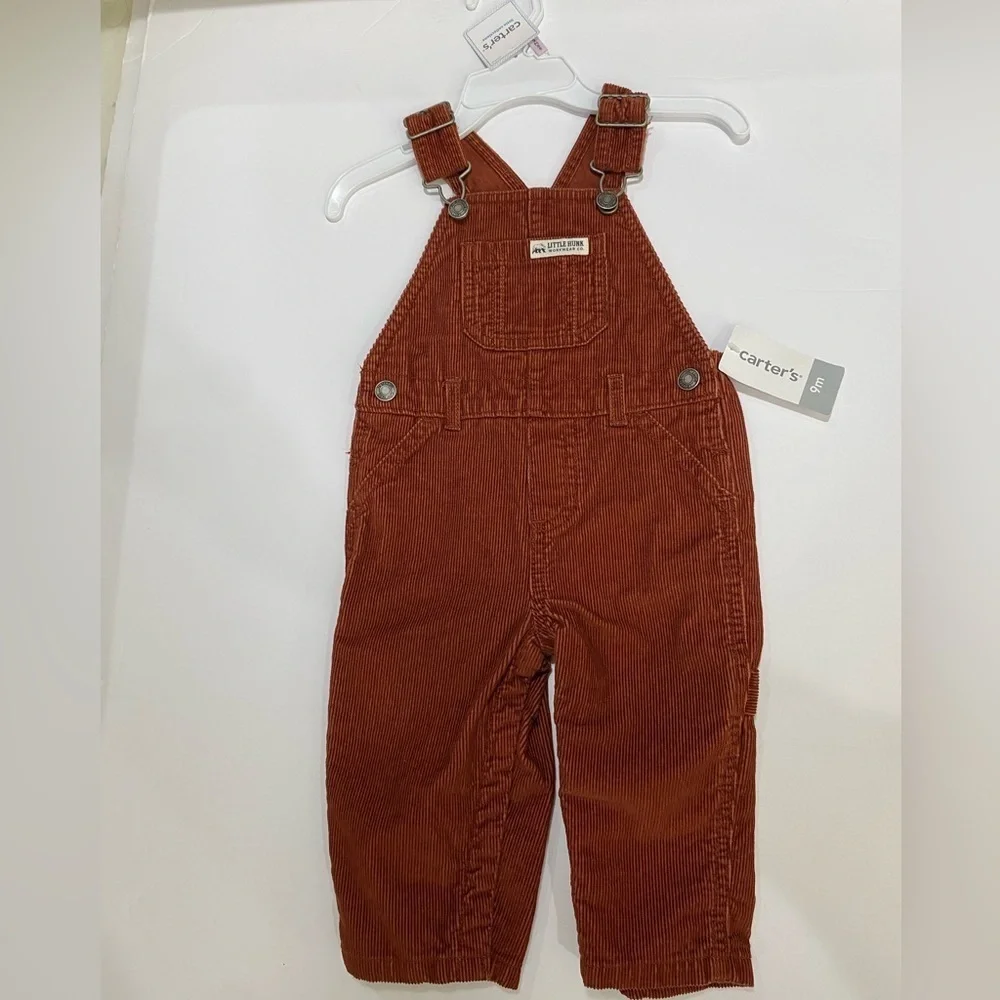 🚨NEW🚨CARTERS☁️boys OVERALLS ✨ size: 9M🤎